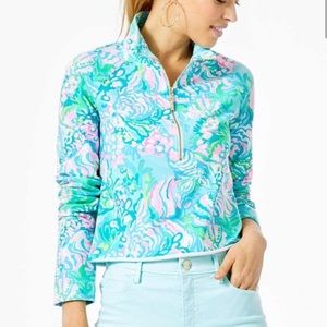 Lilly Pulitzer UPF 50+ Ronan Crop Popover NWT
